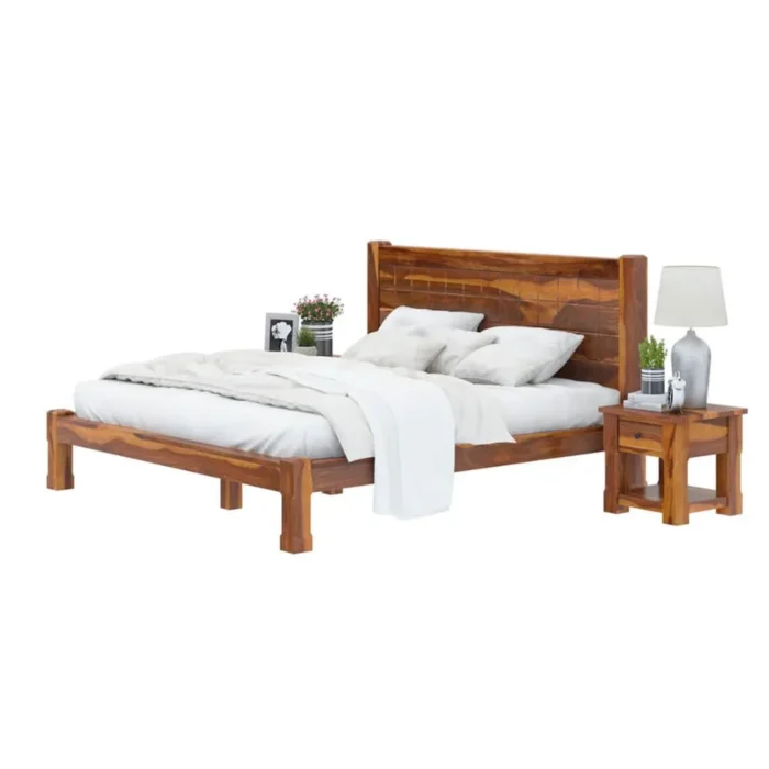 Priti : Austin Solid Wood Platform Bed - Image 4