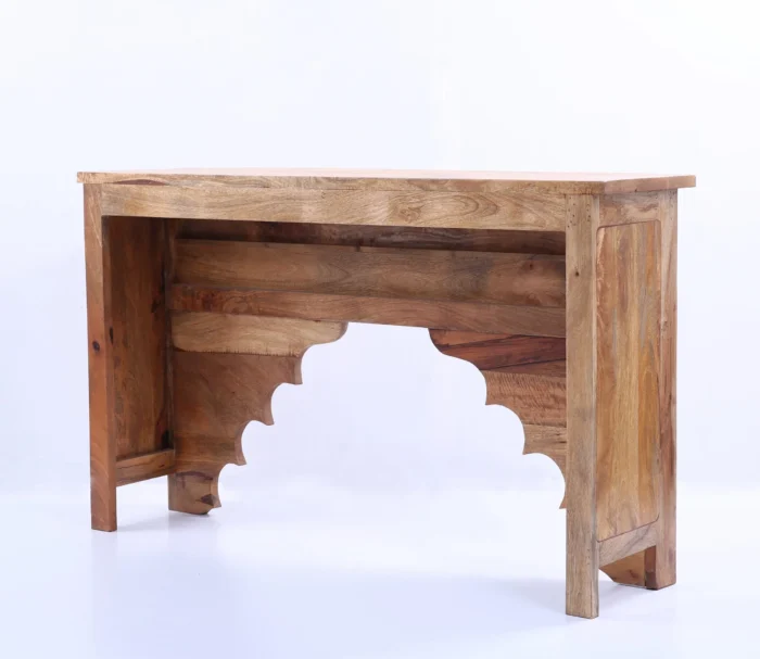 Arch Carved Solid Wood Console Table - Image 2