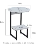 Ville Modern Round Side Table - Image 6