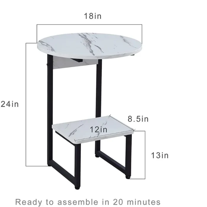 20-1 Ville Modern Round Side Table - Image 6