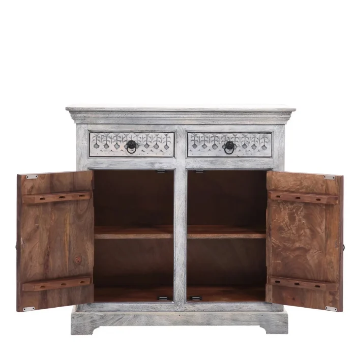 Dares Grey 2 Drawer Sideboard - Image 4