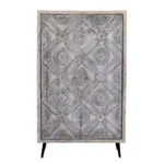 Rico Grey Wash Carved Cabinet