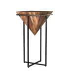 Bamako Solid Wood Pyramid End Table - Image 3