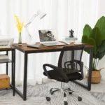 Mid-century Modern Wood Office Table | Home Office Computer Desk - Image 4