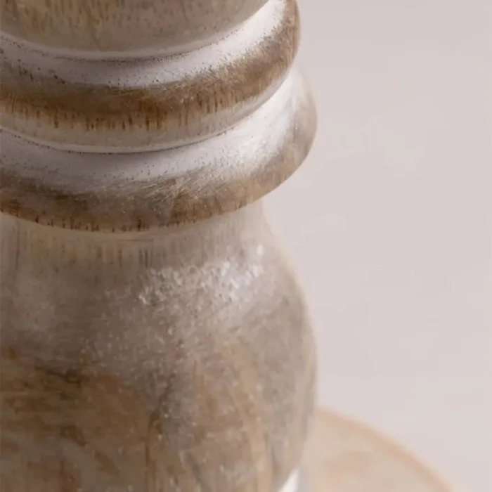 3-180 SET OF 2 MANGO WOODEN CANDLE HOLDERS SADEL - Image 7