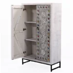 Crown Grey Wash Carved Cabinet - Image 2