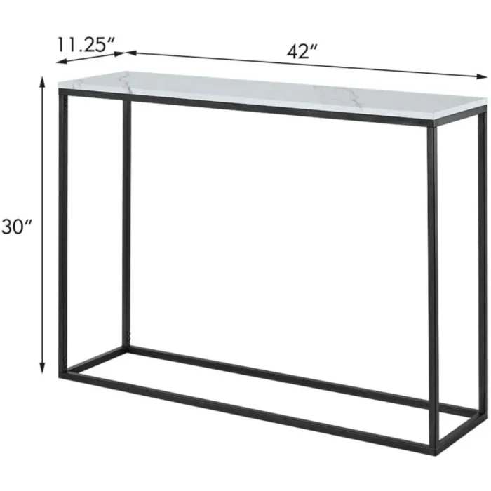 Lichfield Marble Finish Console Table - Image 8