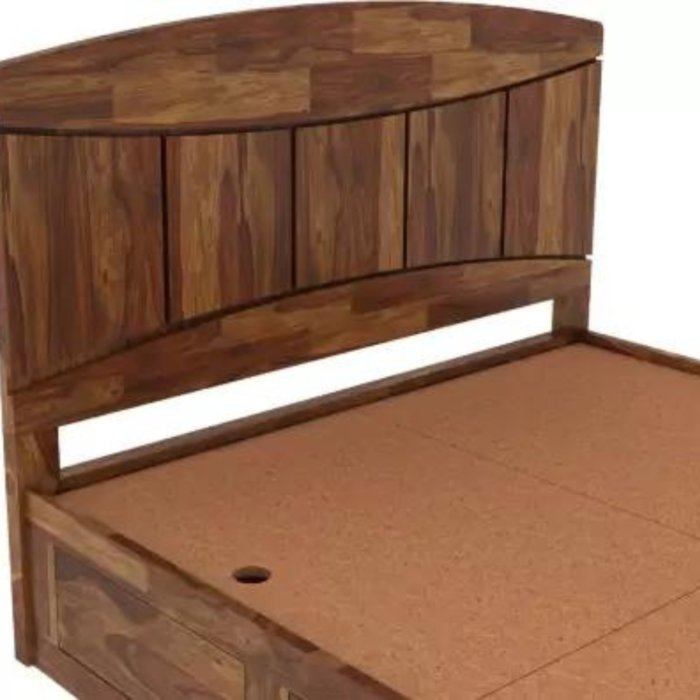 PRITI :Finistère Solid Wood Queen Bed - Image 5