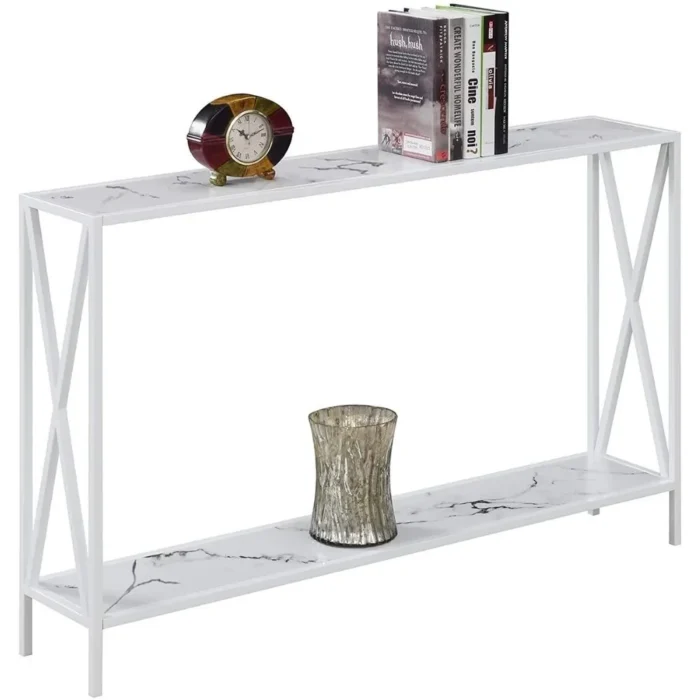 3-27 Lincoln Marble Finish Console Table - Image 2