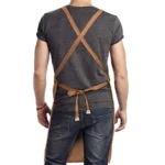Carrotez Chef Apron, Cotton Canvas Cross Back Adjustable Apron with Pockets for Women and Men, Adjustable Size S to L – Cappuccino Brown - Image 2