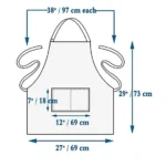 PRITI – Apron Waterproof Adjustable Neck for Women Man Unisex with 2 Pockets Kitchen Cooking 27 x 29 inches, Black - Image 6