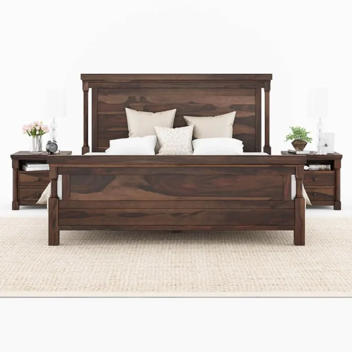 3-4 Nantes Solid Wood King Size Bed - Image 3