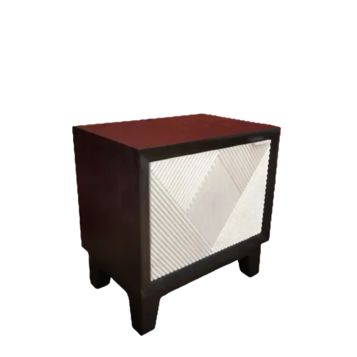 3-40 Benin Classy Black White End Table - Image 5