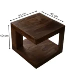 Brazza Dark Solid Wood Side Table - Image 5
