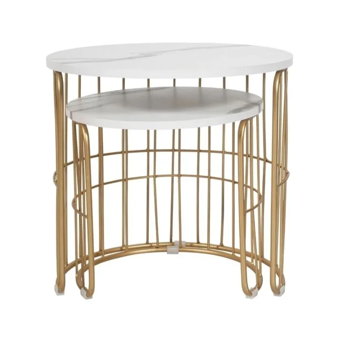 Trent Marble Finish Nesting Coffee Table - Image 3