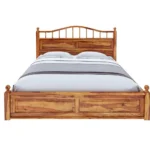 Priti : Colonial Rail Top Solid Wood Platform Bed Frame - Image 5