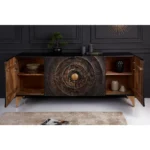 Golden Sunset 4 Door Wooden Sideboard - Image 2