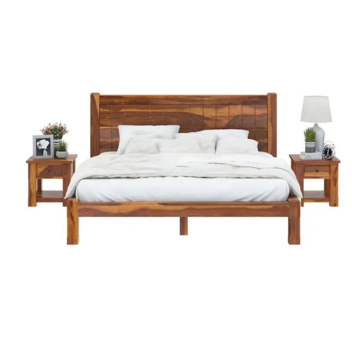 Priti : Austin Solid Wood Platform Bed - Image 3