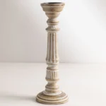 Set of 2 Solid Wooden Candle Holders - Image 3