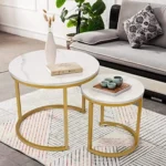 Douala Marble Finish Nesting Coffee Table