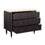 Carlyle Black Gold 3 Drawer Chest - Image 3