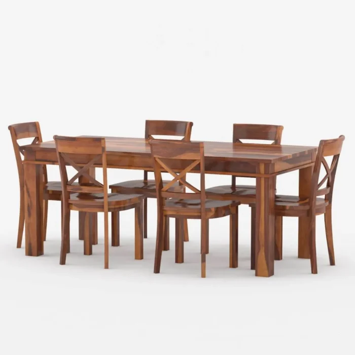 PRITI : Antipolo Rustic Solid Wood Dining Table Chair Set - Image 5