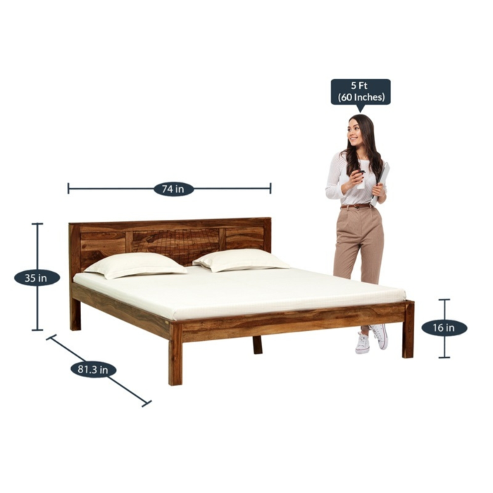 PRITI : Lyon Solid Wood King Size Bed - Image 9