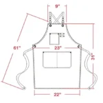 PRITI –  Navy Blue Cotton Canvas Cross Back Adjustable Apron with Pockets for Women and Men, Kitchen Cooking Baking Bib Apron - Image 4