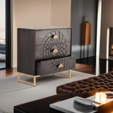 Blanca Walnut Wooden Chest of Drawers