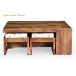 Strasbourg Solid Wood 4 Stool Center Table - Image 8