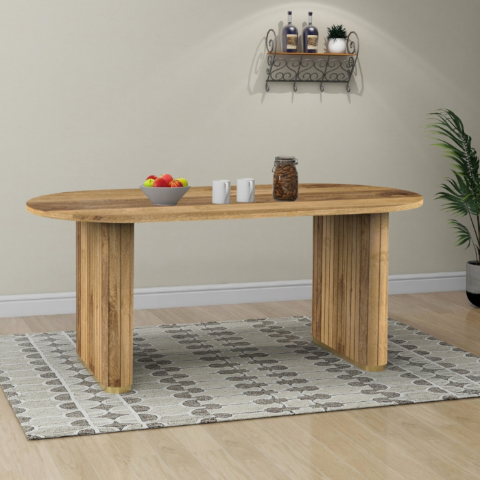 Priti : Piano Oval Dining Table - Image 1