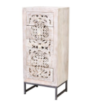 Accra Hand-Carved Wooden Chest of Drawers - Image 3