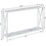 Lincoln Marble Finish Console Table - Image 5