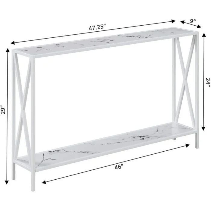 4-29 Lincoln Marble Finish Console Table - Image 5
