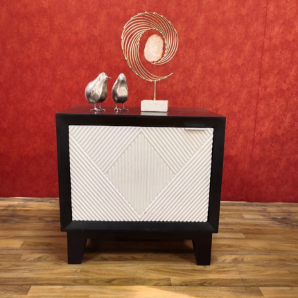 Benin Classy Black White End Table