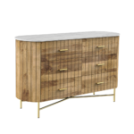Piano Natural 6 Drawer Chest Of Drawer - Image 4