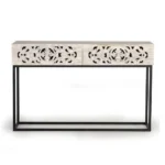 Truro Carved Console Table - Image 3