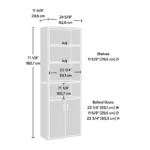 Perfect Books Cabinet With Doors In Lower Shelves | 4 Open Shelfs Bookcase A - Image 13