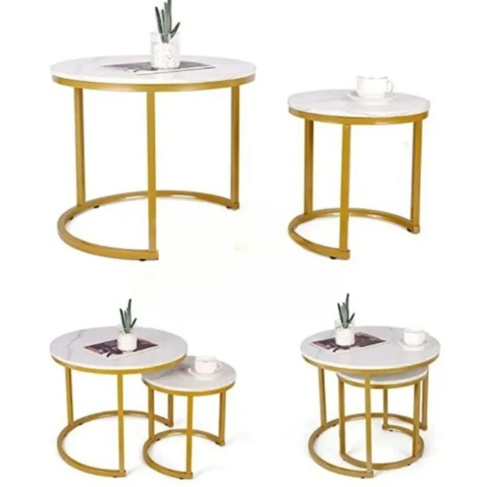 Douala Marble Finish Nesting Coffee Table - Image 3