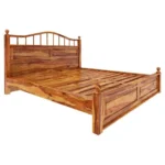 Priti : Colonial Rail Top Solid Wood Platform Bed Frame - Image 6