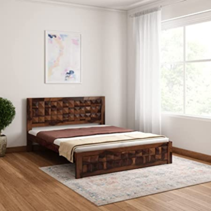 Priti : Bourges Wooden King Bed