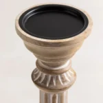 Set of 2 Solid Wooden Candle Holders - Image 6