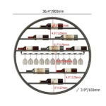 PRITI : Modern Metal White Round Wine Rack - Image 3