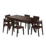 PRITI : Pasig Modern Rustic Solid Wood Dining Table and 6 Chair Set - Image 6