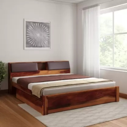 PRITI :Grenoble Solid Wood Queen Storage Bed