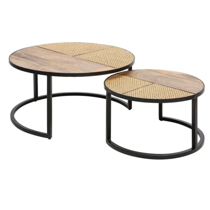 5-14 Stella Round Wooden Nesting Coffee Table - Image 2
