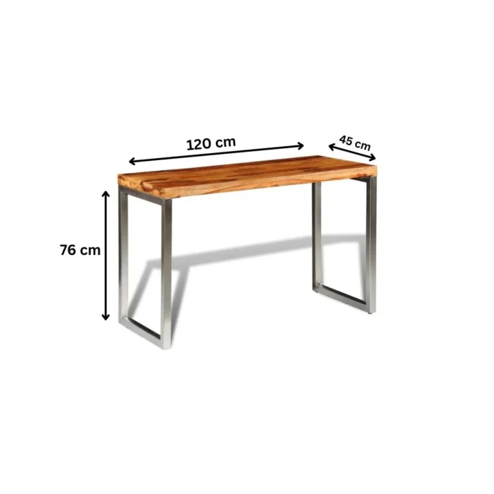 Durham Natural Wooden Console Table - Image 6