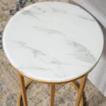 Contemporary Marble Finish Side Table - Image 5