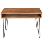 RETRO STURDY STONE FINISH HOME OFFICE DESK IN NATURAL SHEESHAM SOLID ROSEWOOD - Image 3