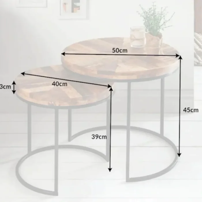 Elements Solid Wood Nesting Coffee Table - Image 5